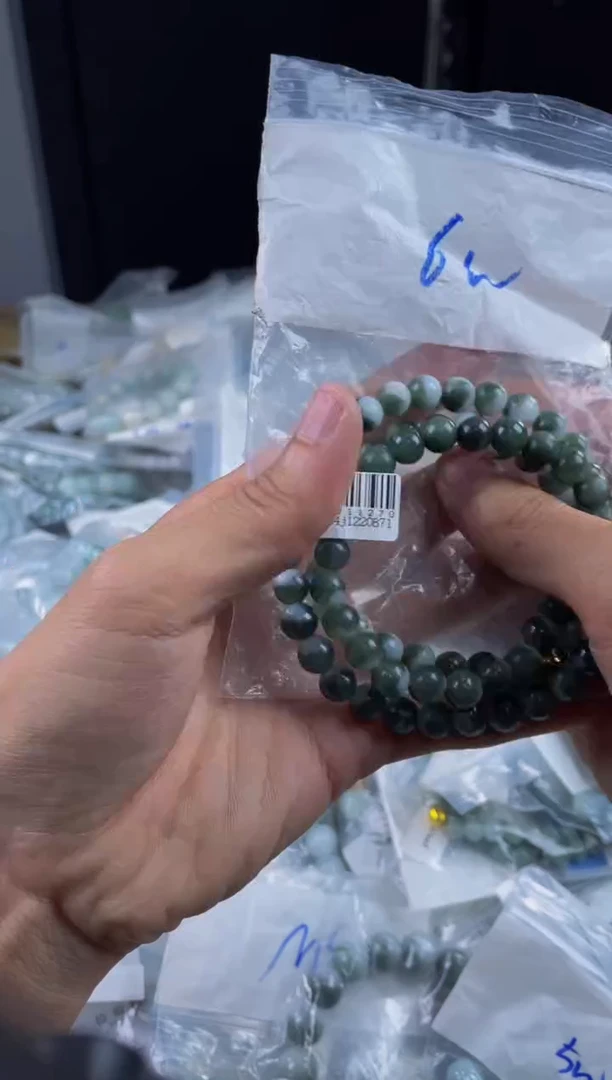 未镶嵌手链翡翠珠串
