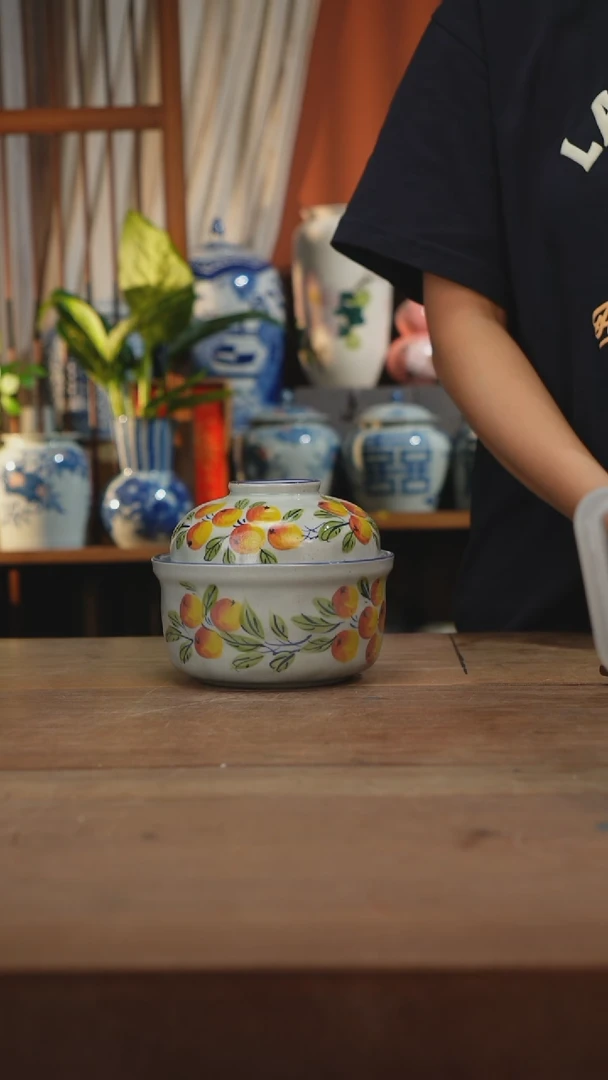 现代景德镇设计师釉下手绘陶瓷餐具