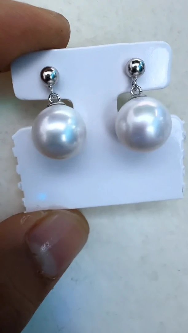 【闪购商品】淡水珍珠耳饰银S925镶嵌耳钉