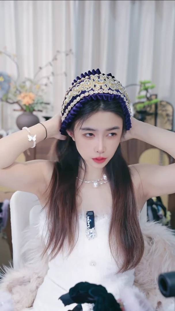 合金布艺紫色宫廷款