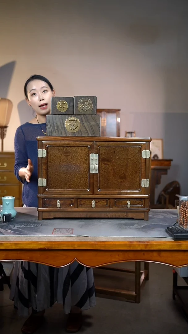 金丝楠全满花金玉满堂百宝柜