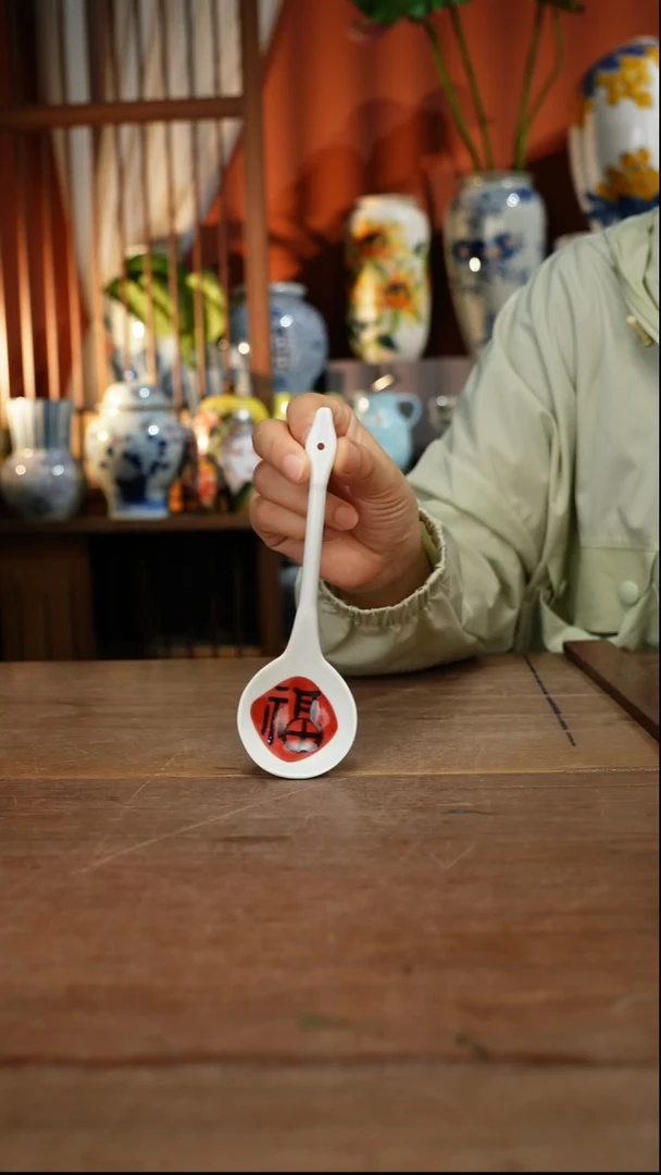 瓷片【简家甄选】景德镇设计师釉下手绘陶瓷餐具