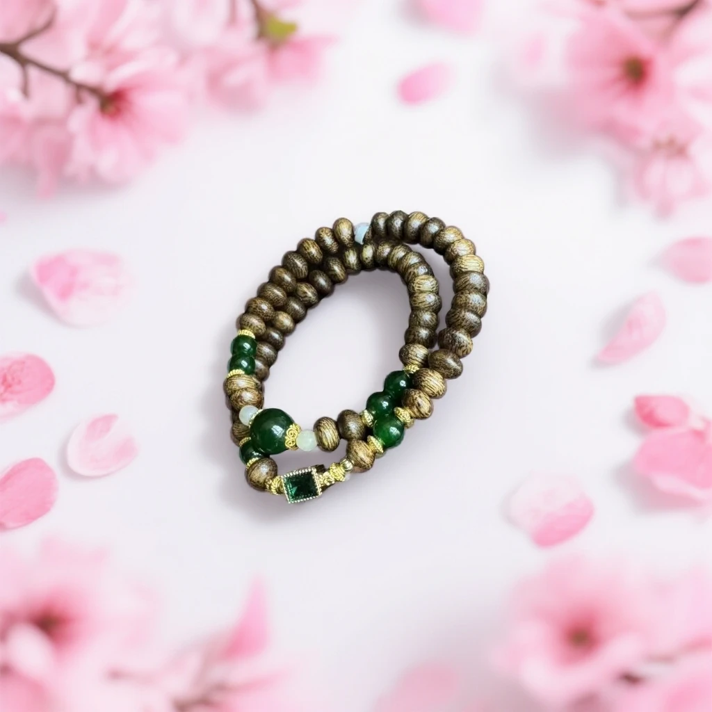 算盘珠祖母绿双圈470【全新带礼盒发货】