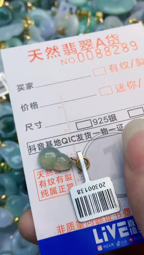 翡翠未镶嵌吊坠(不含链)1