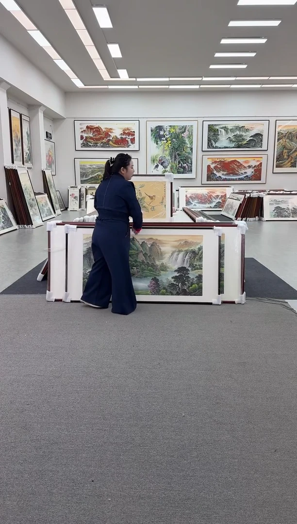 国画手绘   172*85  富水长流