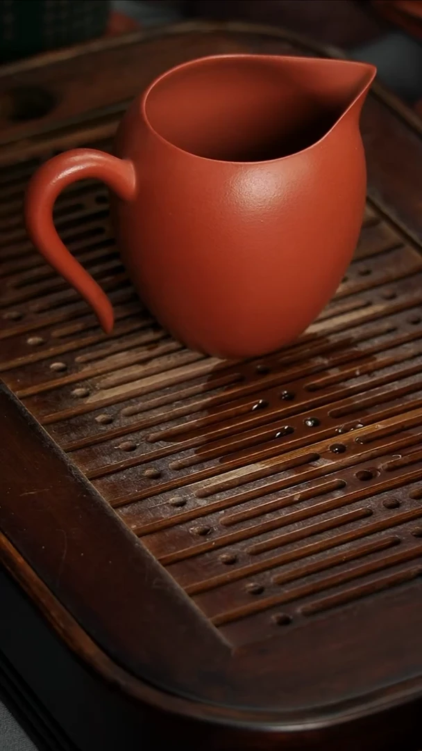 茶壶紫砂宜兴紫砂朱泥美人肩公道杯
