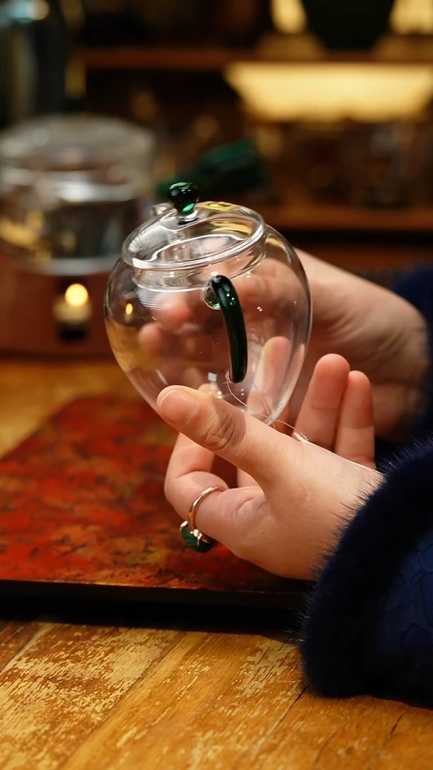 【闪购商品】禾器/晶彩文巧壶/墨绿色