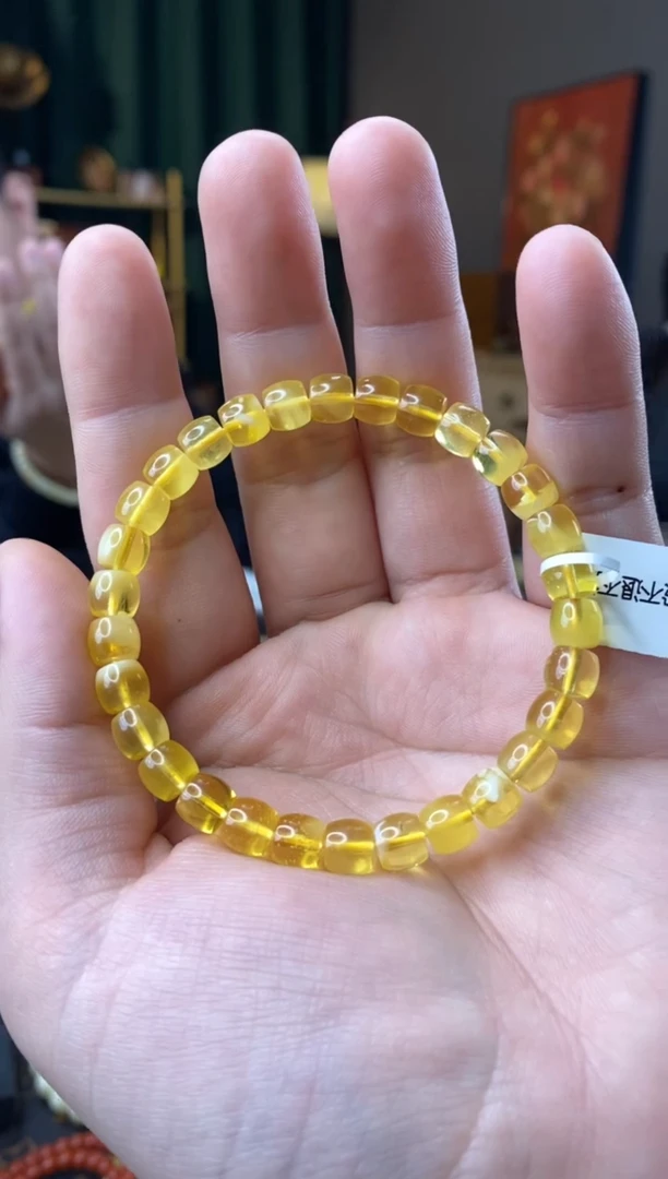 【闪购商品】金珀手串未镶嵌7mm直切微瑕