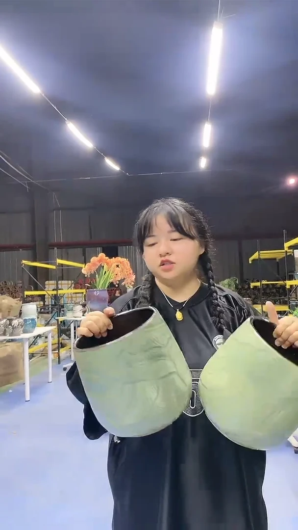 宜兴紫砂粗陶花盆