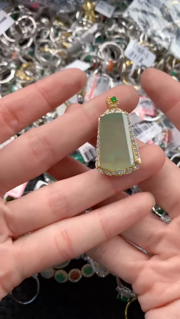 银S925镶嵌戒指翡翠333   7