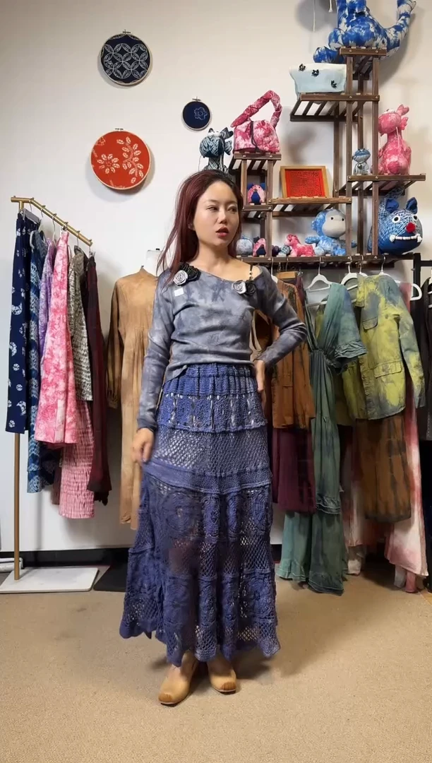 针织上衣五倍子染色版本