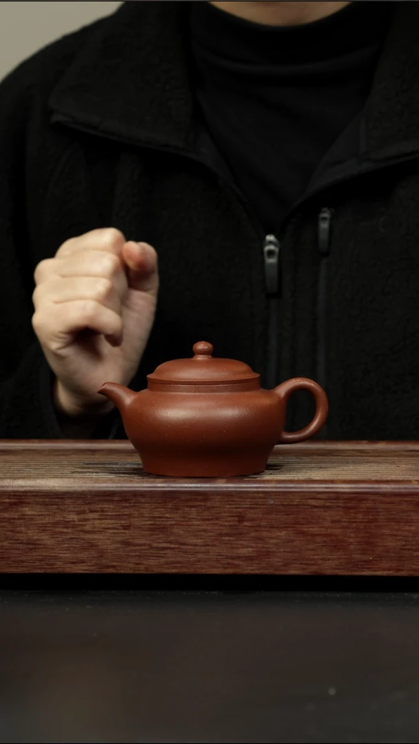茶壶紫砂红降坡 高潘 180cc左右