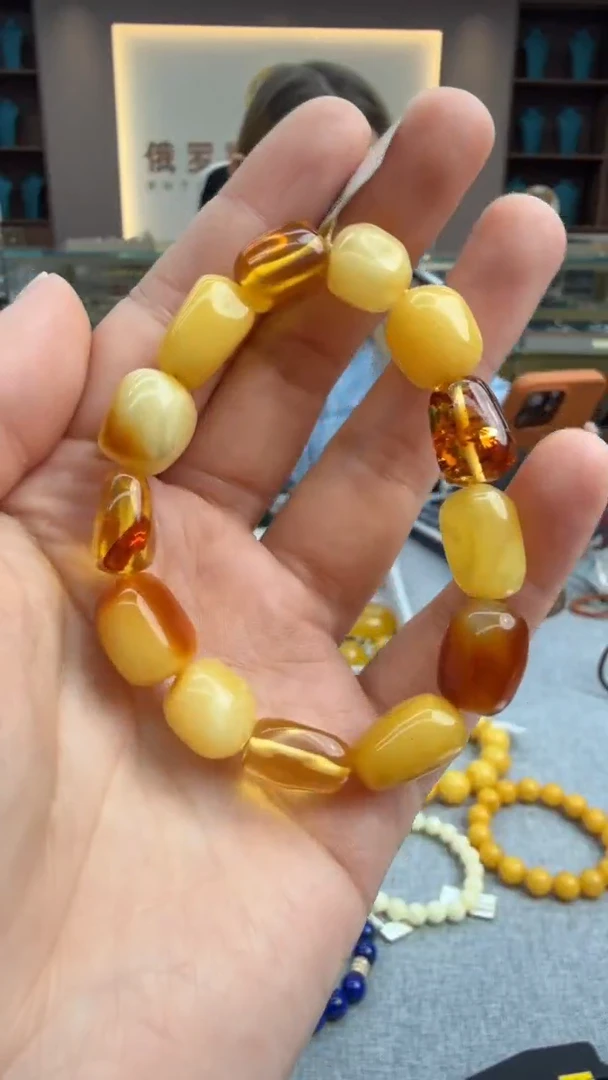 手链琥珀未镶嵌214秒拍号 假一罚三