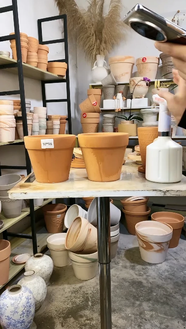 【闪购商品】陶18*16红陶国际 2盆无托