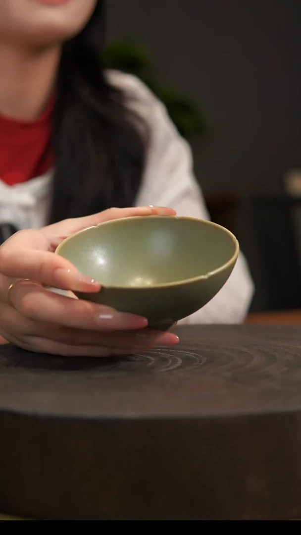 杯子葵口杯 汝州原产地  原矿老釉