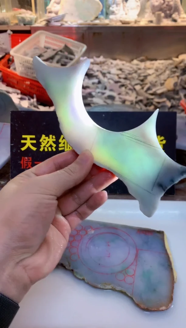 裸石翡翠0朗0翡翠珠宝754