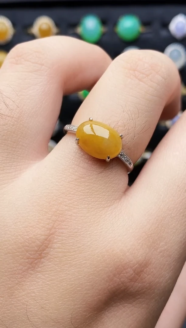 银S925镶嵌戒指翡翠2215