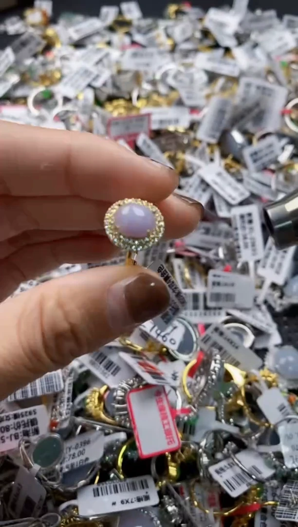 翡翠戒指银S925镶嵌2222-----7