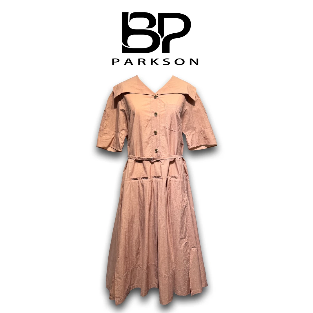 【PARKSON】春季新款气质职场风纯色连衣裙