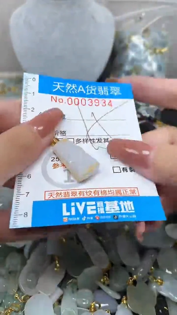 翡翠未镶嵌颈饰净货挂件-3934