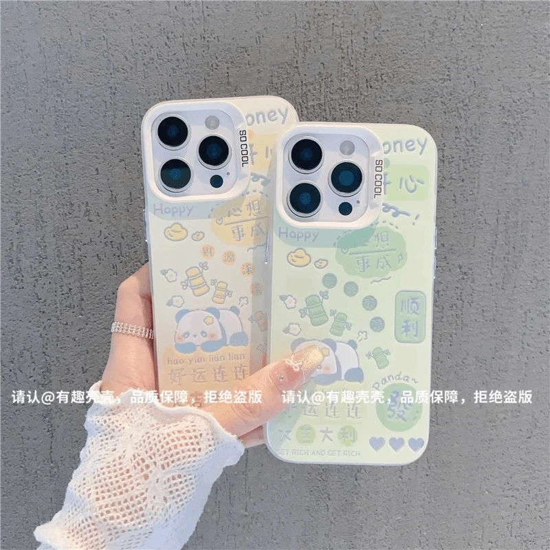 心想事成适用苹果16手机壳新款华为可爱vivo卡通小米15个性女OPPO