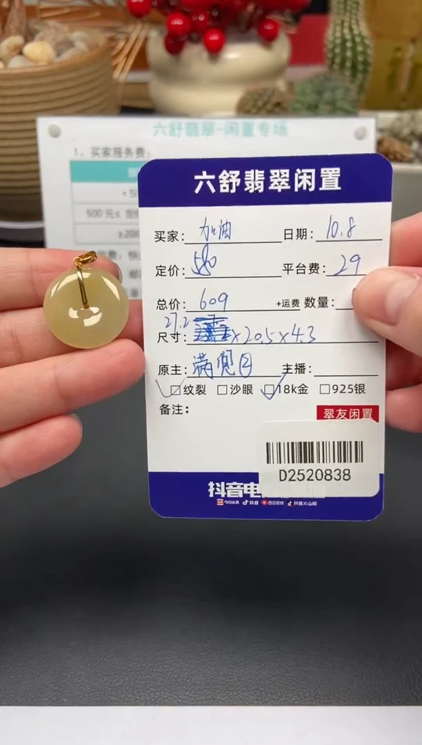 颈饰18K金镶嵌翡翠(****?D2520838