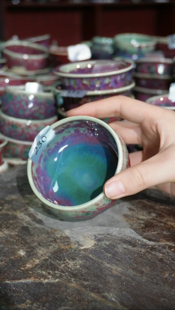 摆件精品窑变钧瓷茶器