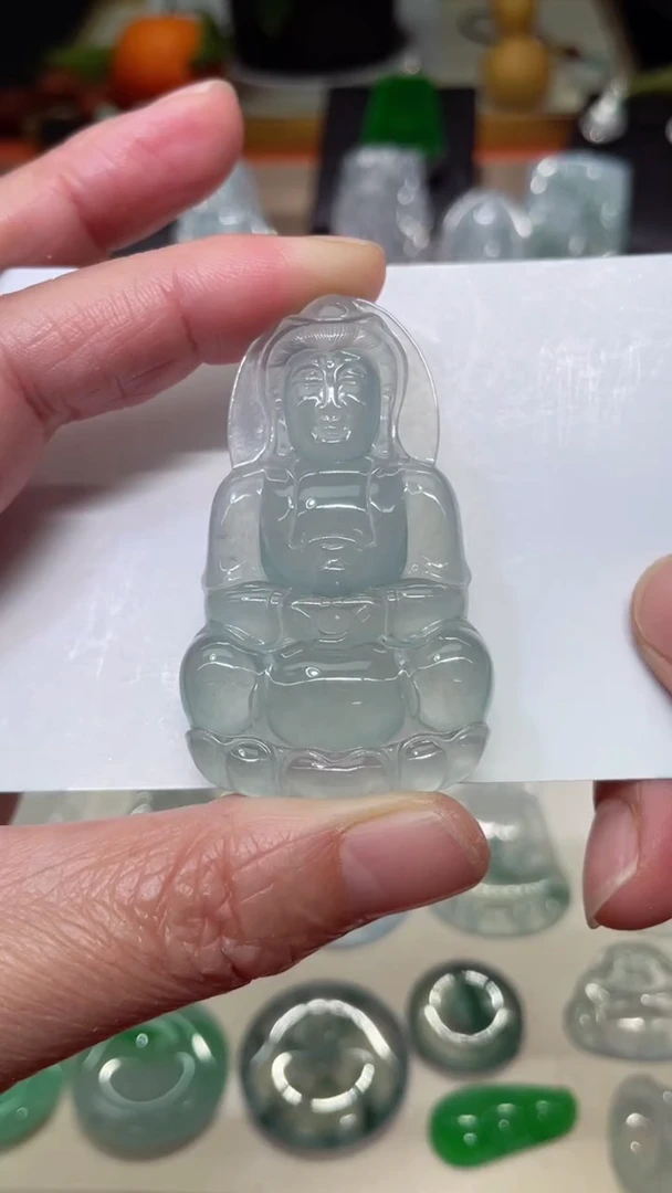 颈饰未镶嵌翡翠正装观音55.3/33.5/5.7