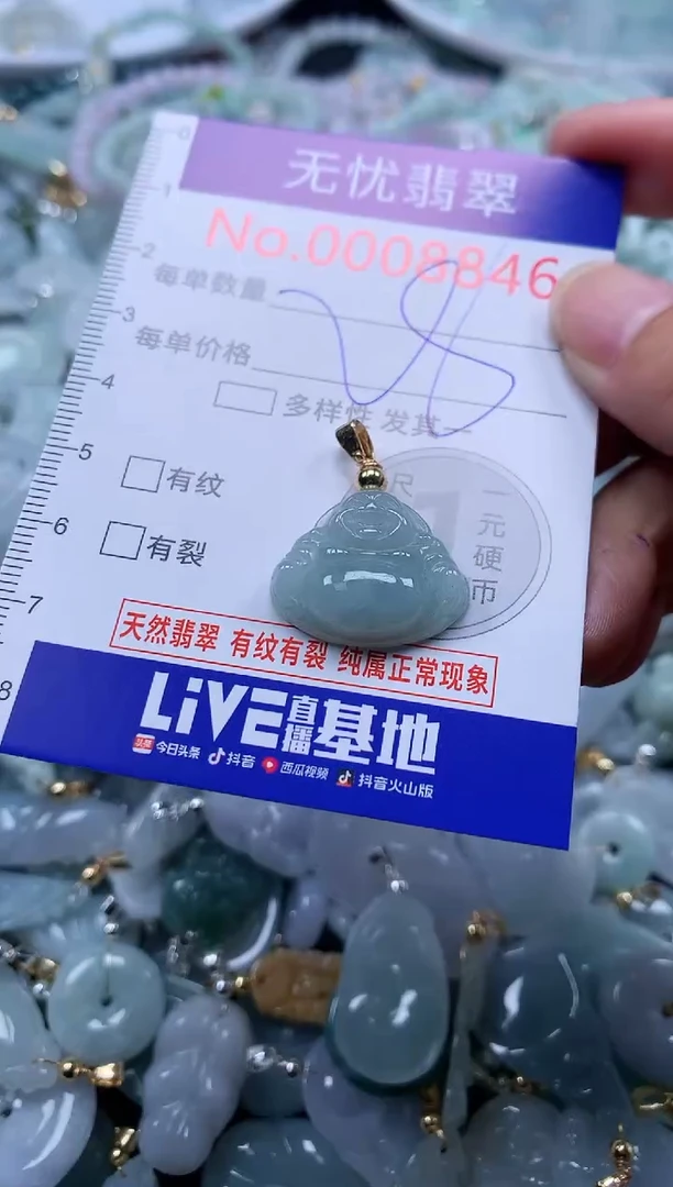 翡翠未镶嵌吊坠(不含链)8846