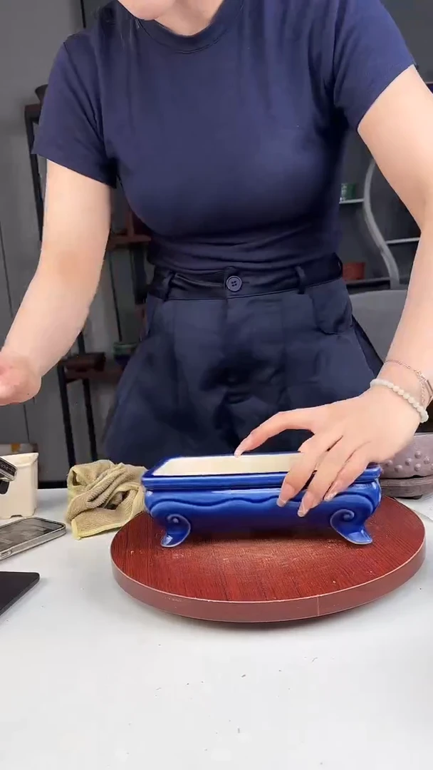 紫砂花盆浅草紫砂花盆