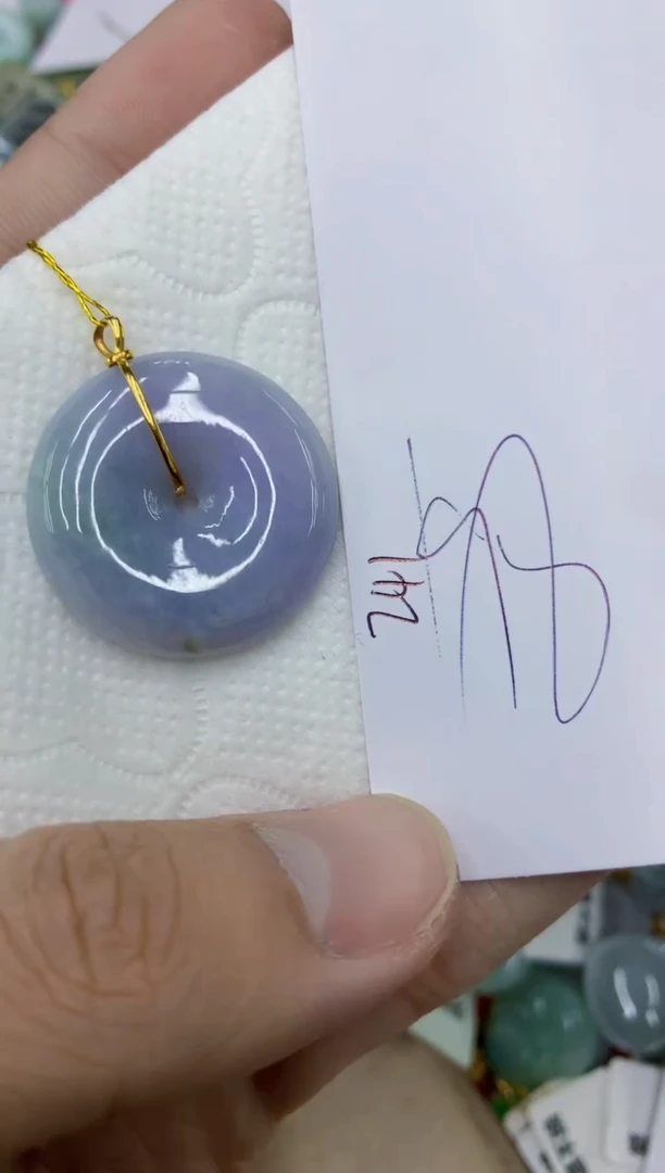 颈饰18K金镶嵌翡翠11111111111