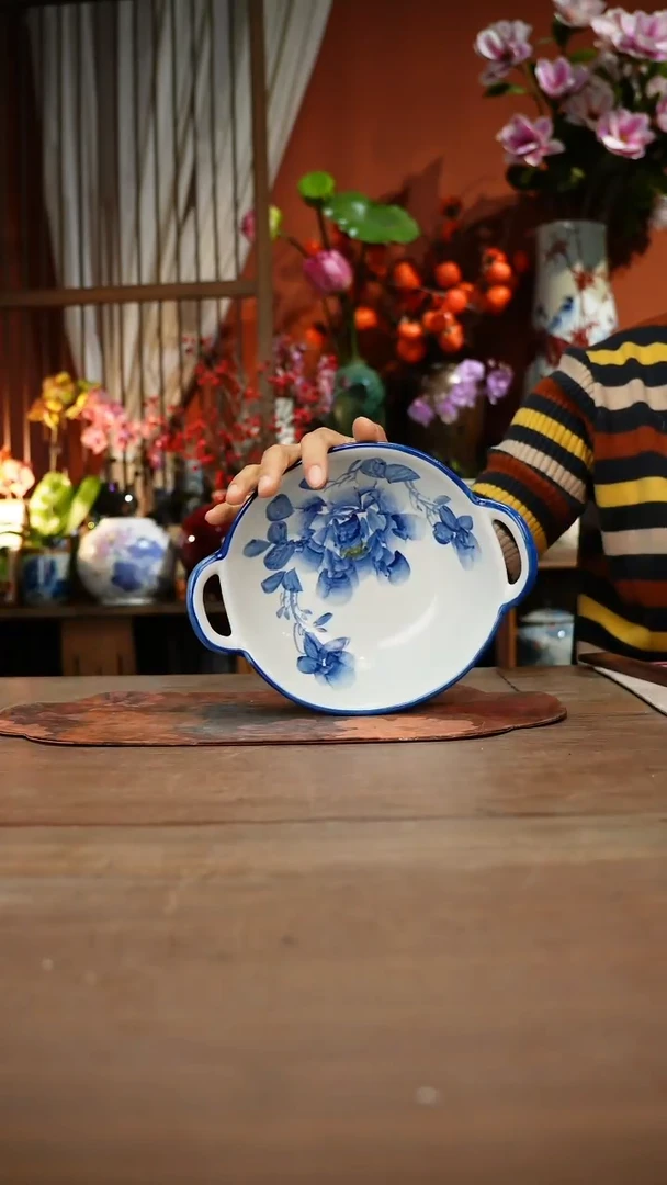 瓷片高温釉下彩手绘陶瓷餐具