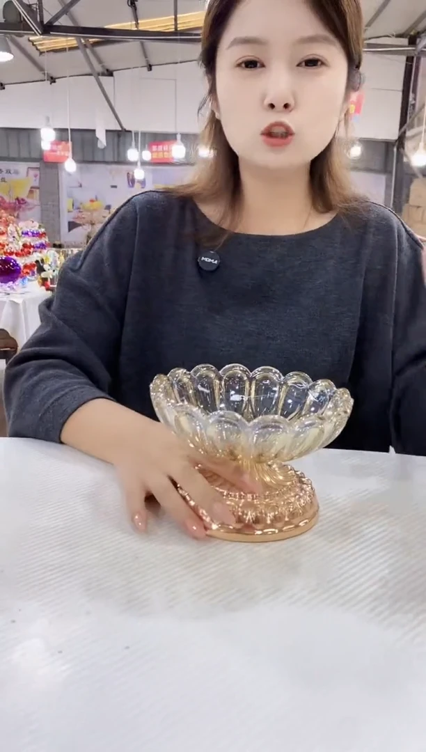 高脚干果碗15cm【印花底座】