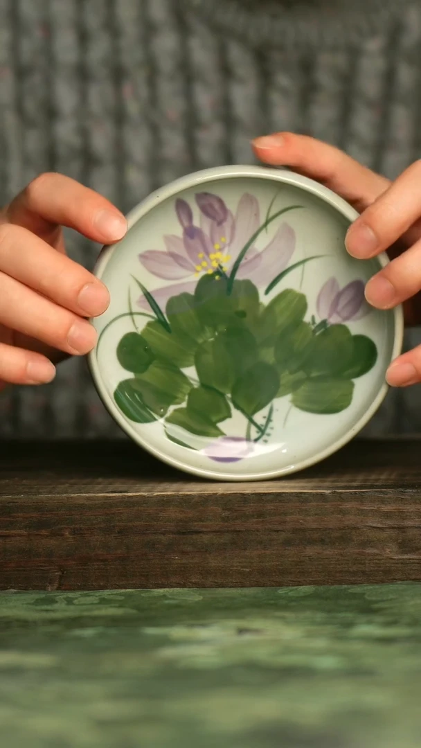 陶瓷青诗集手工手绘瓷器