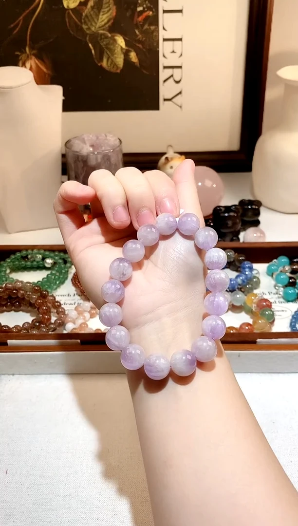 未镶嵌手链水晶半盆紫兔毛手串 12 多样性发一