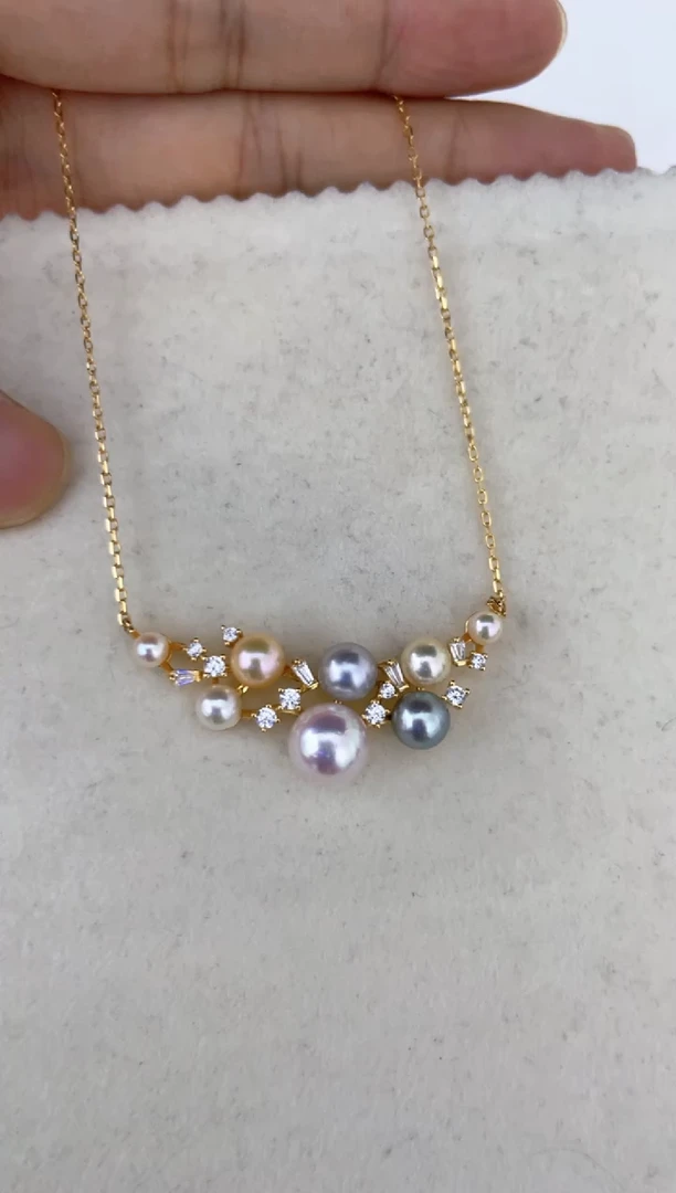 海水珍珠银S925镶嵌颈饰吊坠