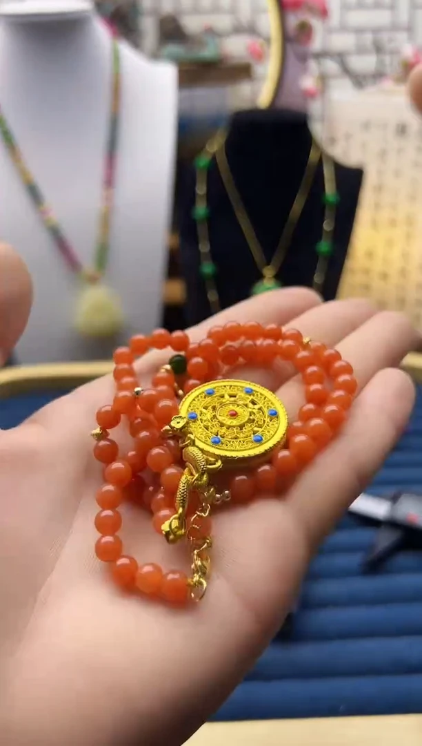 【闪购商品】南红玛瑙颈饰14K金镶嵌X25