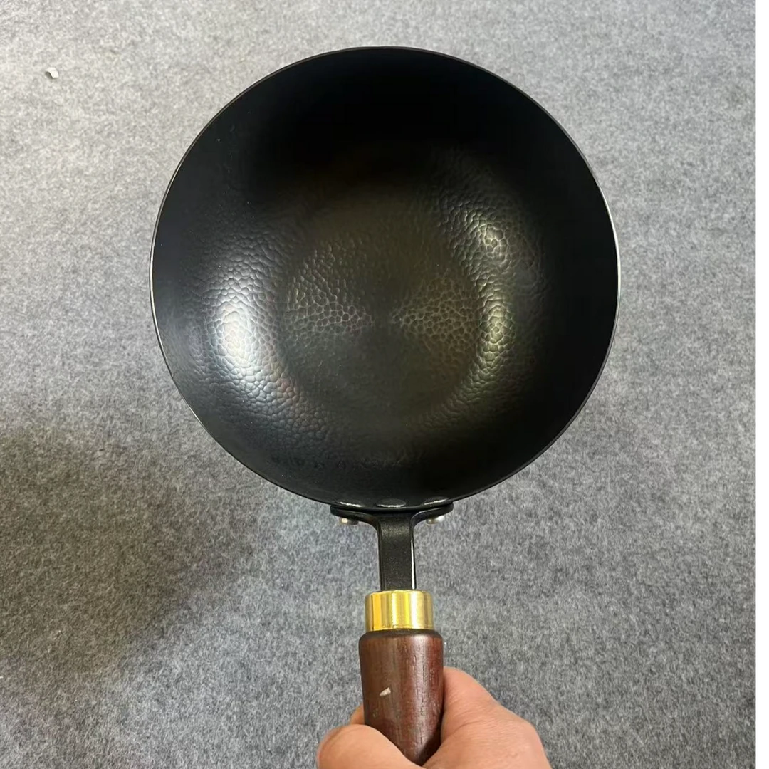 无盖20CM超轻便小铁锅煎蛋煮面炒菜食无涂层不粘锅加深平底炒锅