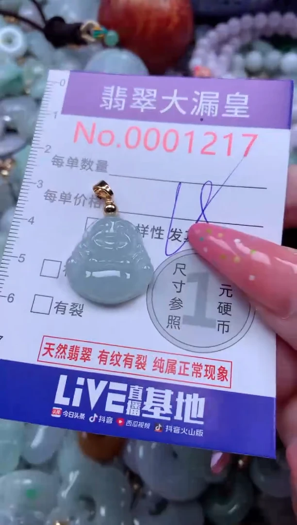 翡翠未镶嵌吊坠(不含链)1217
