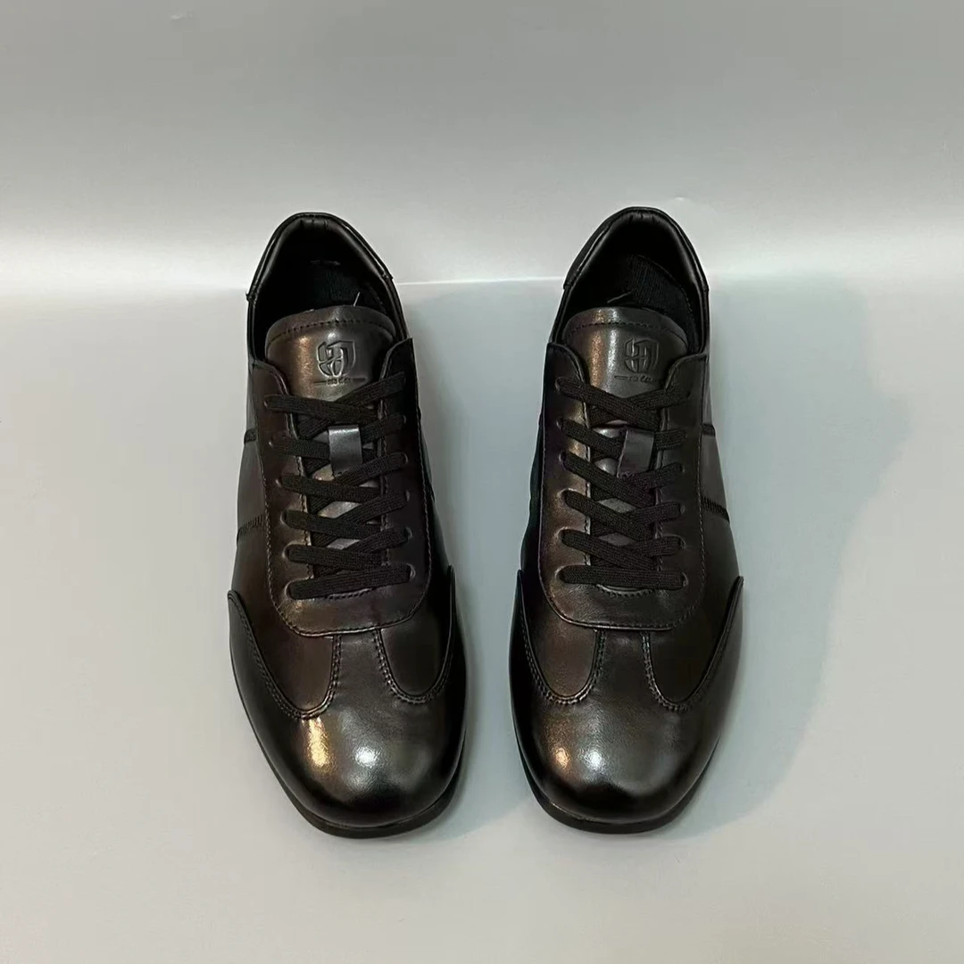 8209-1男鞋2025新款真皮休闲皮鞋百搭弹力带低帮轻奢薄底春秋季鞋