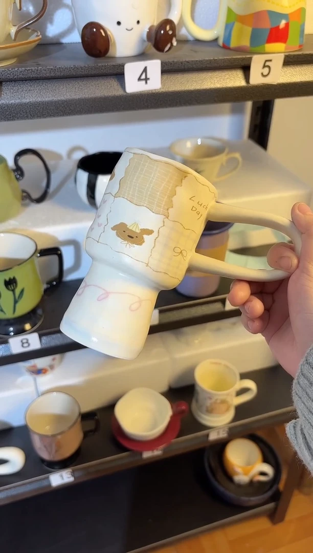 陶直播正品长手把杯*1