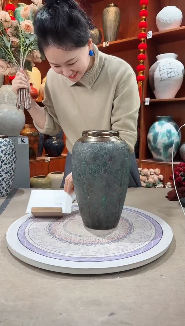 【闪购商品】瓶青铜 中号 精品陶瓷花瓶 无花