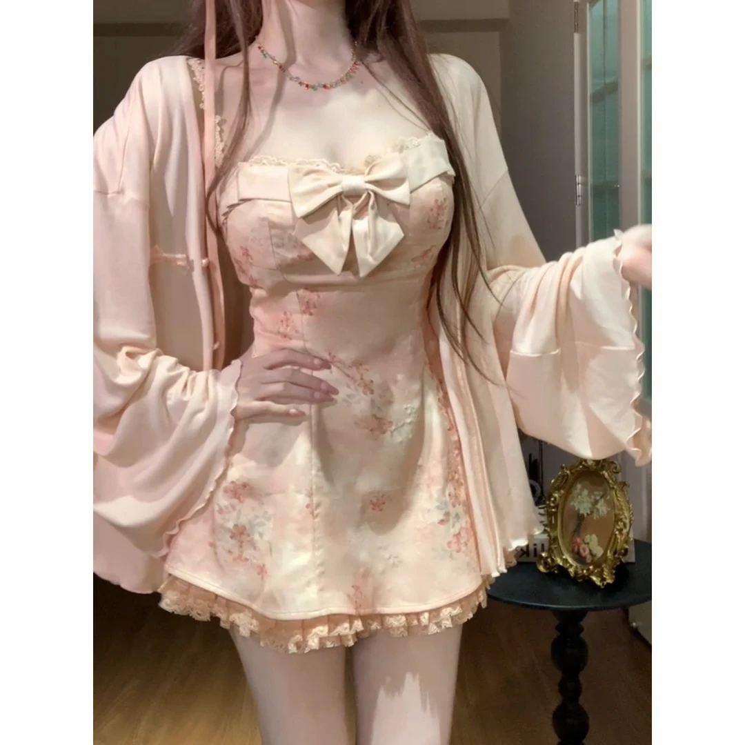 淡雅佳人夏国风新中式收腰显瘦吊带裙小众设计裙子夏天连衣裙