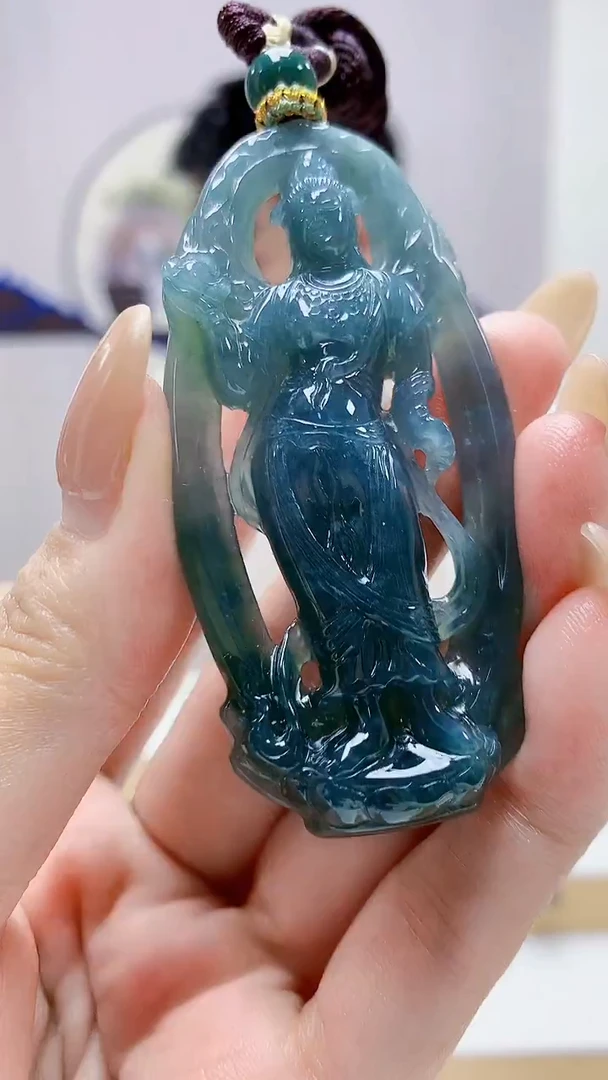 未镶嵌定制翡翠5028MM-毛货挂件151