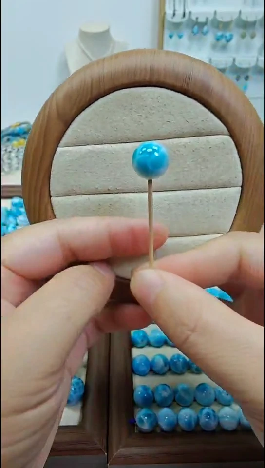 未镶嵌针钠钙石（海纹石）珠宝半成品猫**方多样性发一