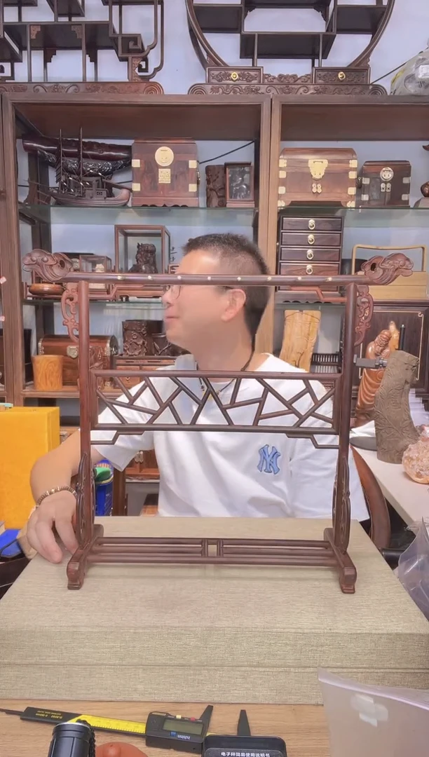 乌木类书架927小叶紫檀铜头笔架