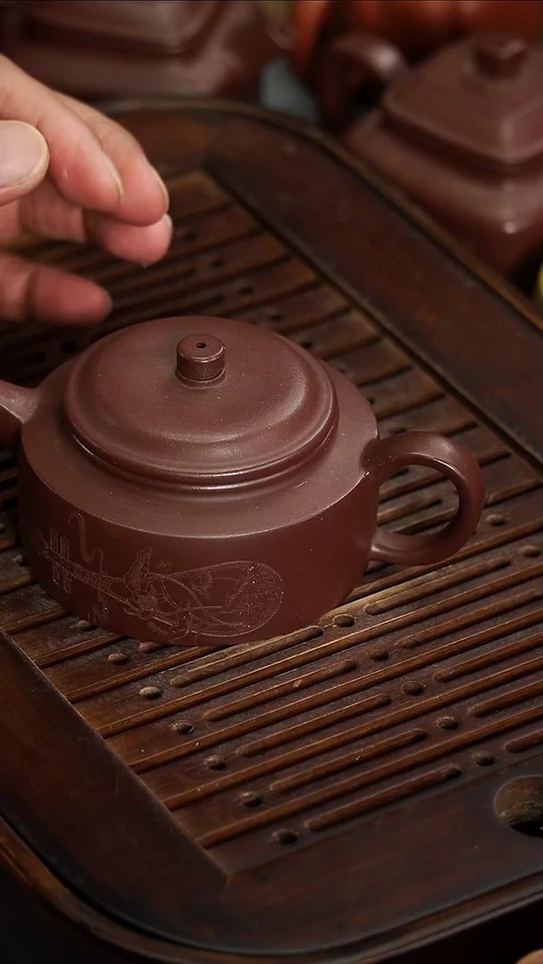 茶壶紫砂宜兴紫砂紫泥德钟160毫升