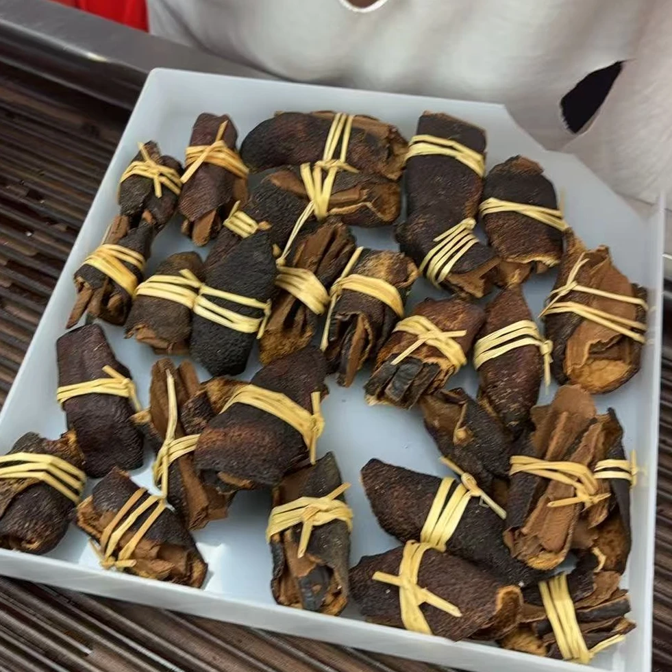 陈皮紫灵芝三宝扎  传统手工禾秆草芝香醇厚