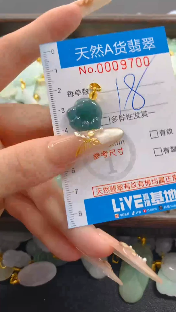 颈饰未镶嵌翡翠净货挂件-9700