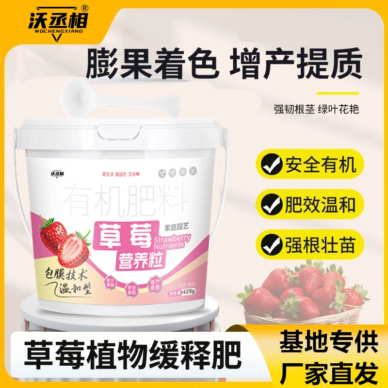 花清坊草莓专用肥料生物有机颗粒改善盆土增果延长盆栽草莓缓释肥